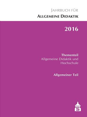 cover image of Jahrbuch für Allgemeine Didaktik 2016